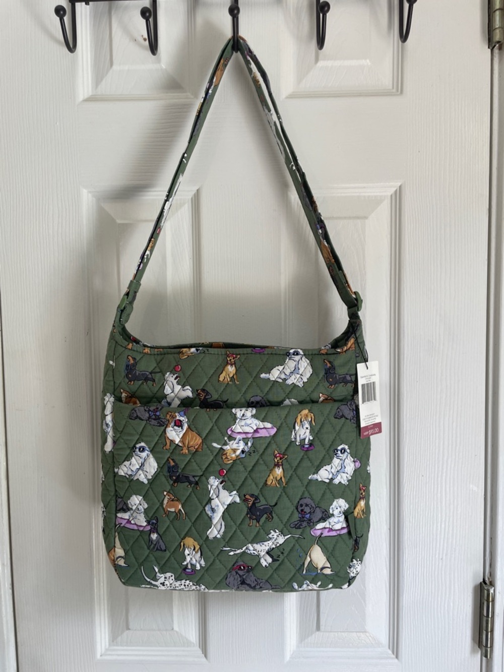 Vera Bradley Essential XL Crossbody Hipster Bag in the Dog Park pattern.
